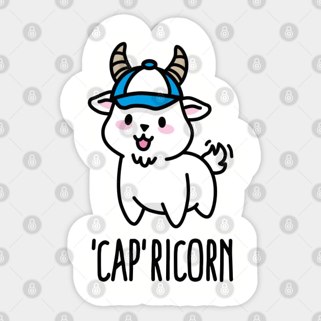 Cap ricorn Capricorn funny baseball cap zodiac sign Sticker by LaundryFactory